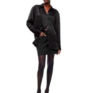 Aritzia Babaton Sable Satin Shirt